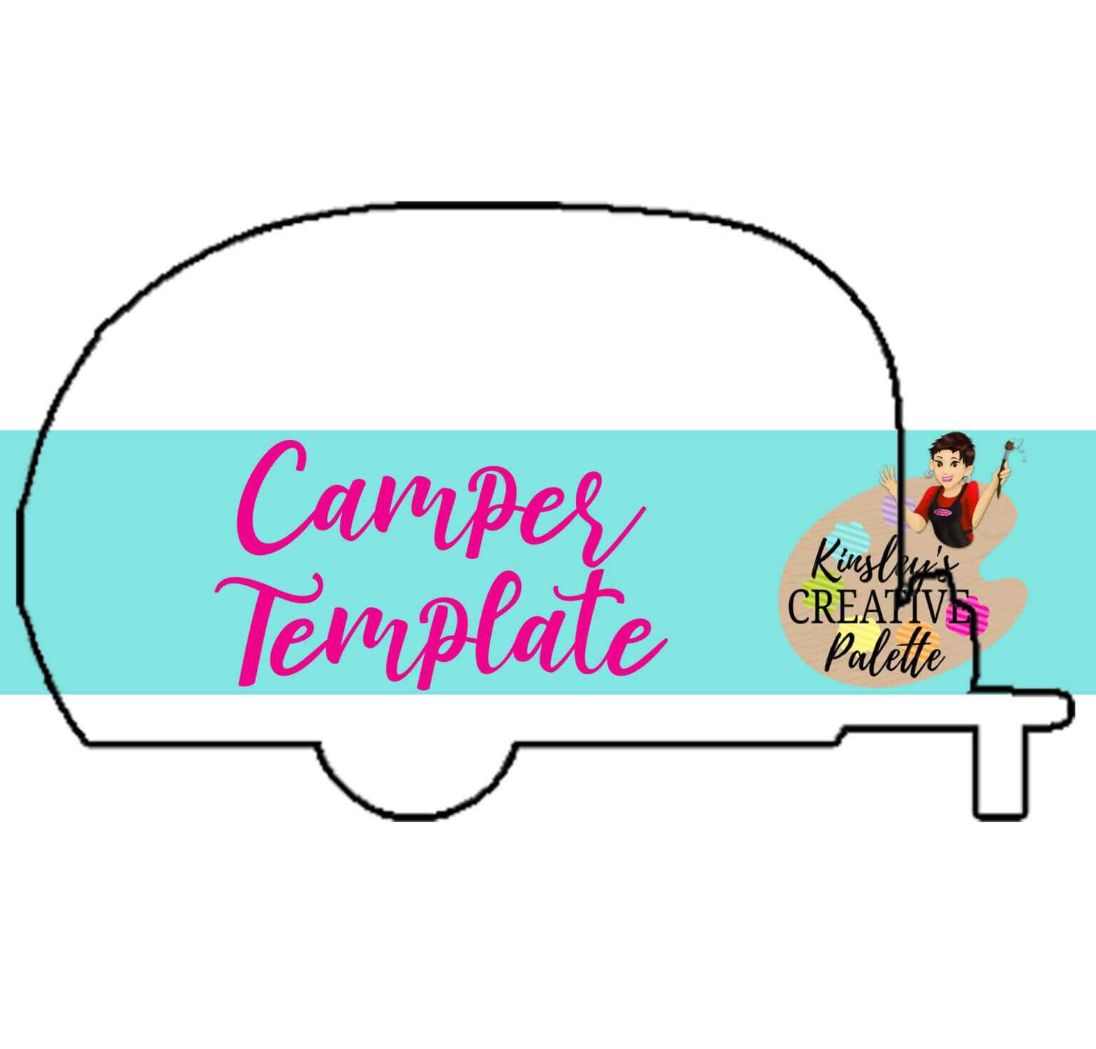 021 Camper Template Blank Door Hanger Surprising Ideas throughout