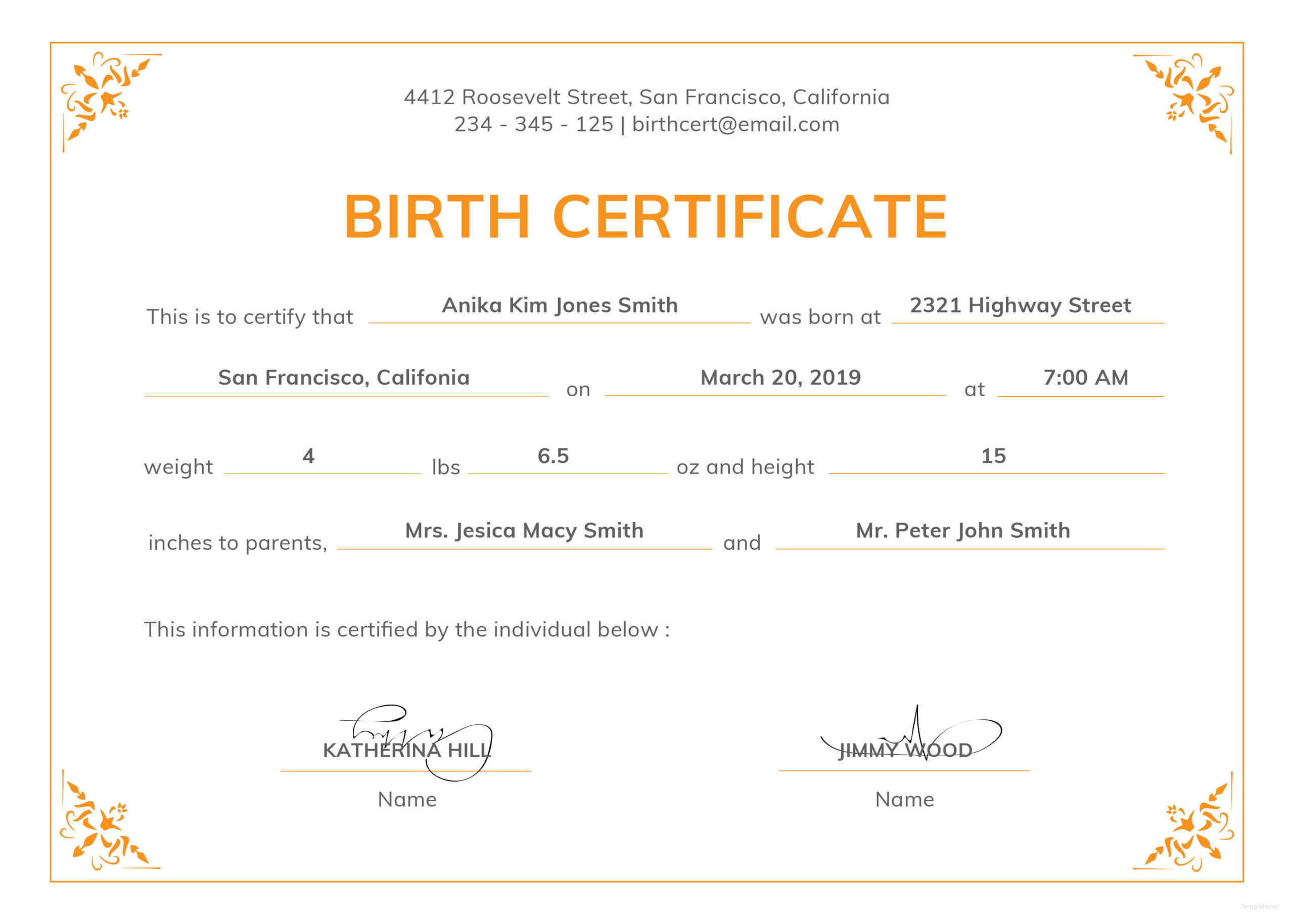 021 Free Birth Certificate Template Impressive Ideas Regarding Birth Certificate Template For Microsoft Word