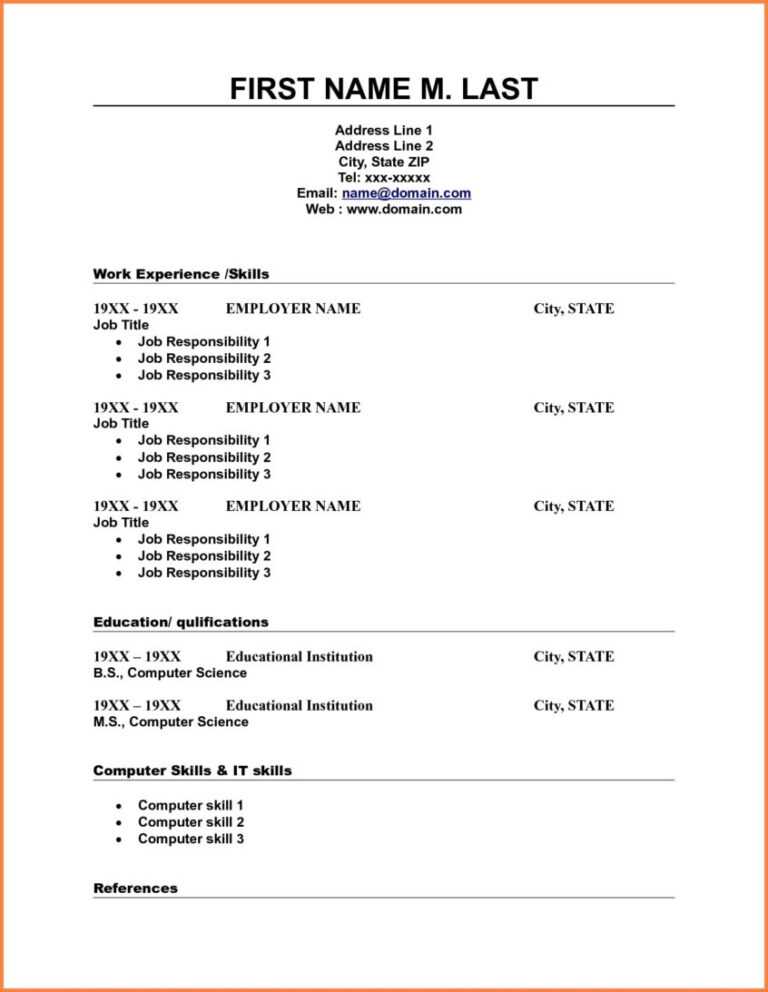 023 Blank Resume Template Benefits Of Free Download Google With Free 