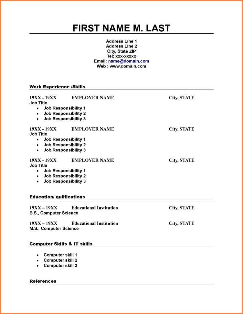 023 Blank Resume Template Benefits Of Free Download Google With Free Blank Cv Template Download