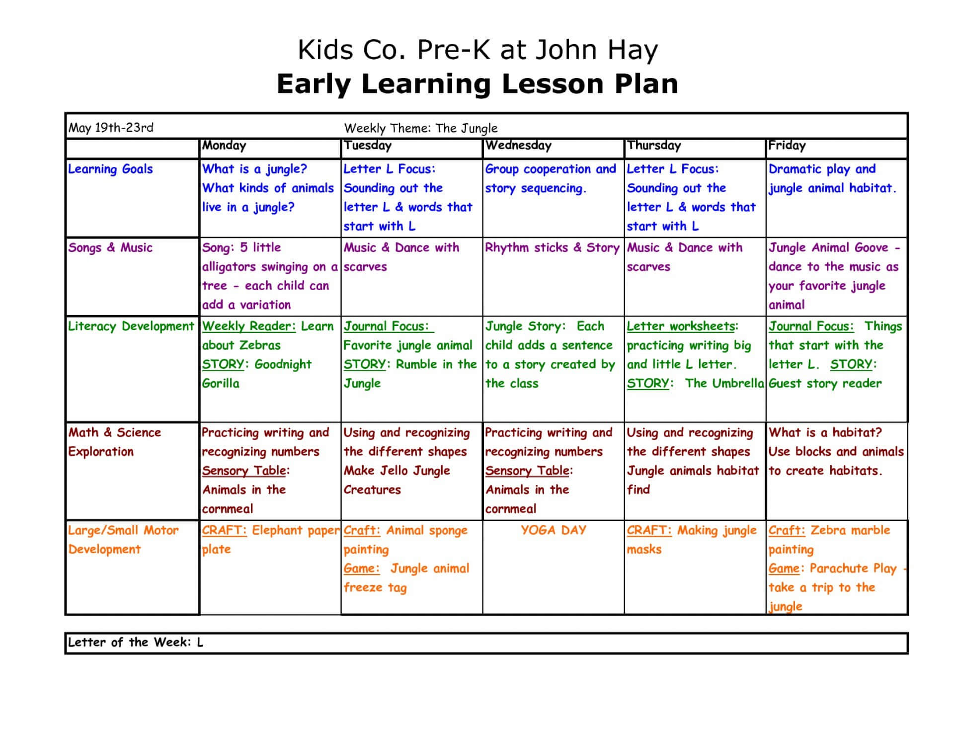 023 Homeschool Preschool Lesson Plan Template Ideas Free Regarding Blank Preschool Lesson Plan Template