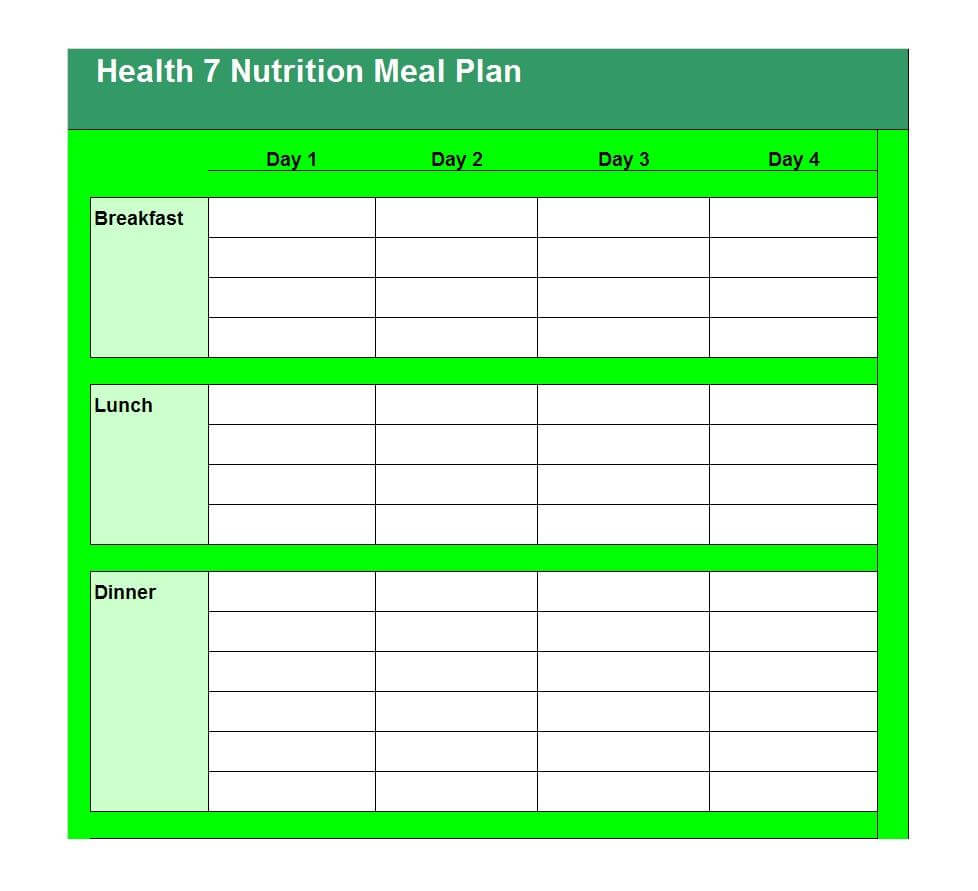 023 Meal Plan Template Free Weekly Planner Word Staggering With Menu Planning Template Word