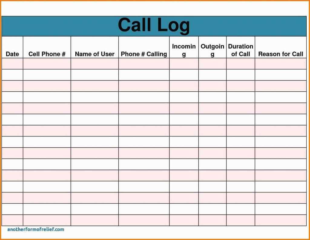 Sales Call Report Template Free