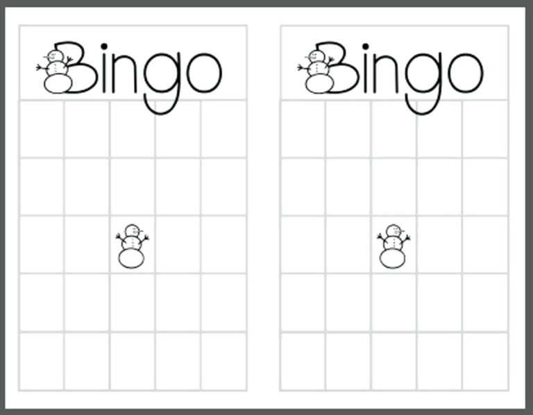 printable blank bingo card 5x5
