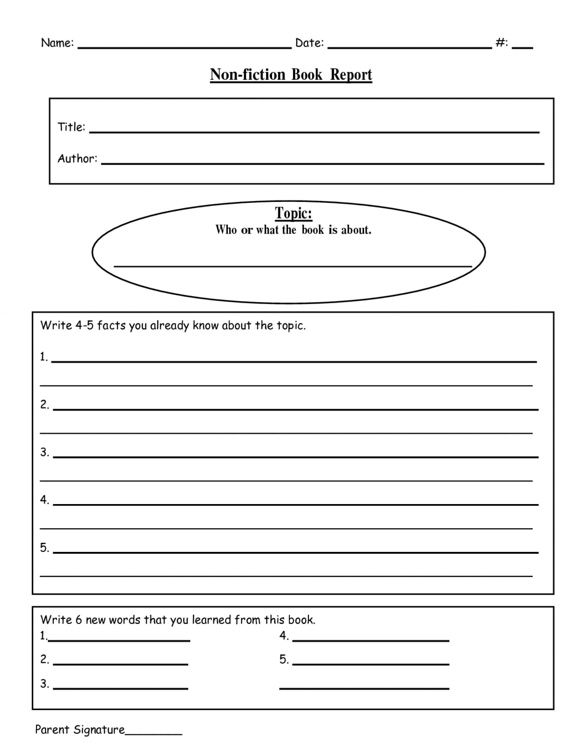 024 2Nd Grade Book Report Template 132370 Free Templates Intended For Book Report Template 2Nd Grade