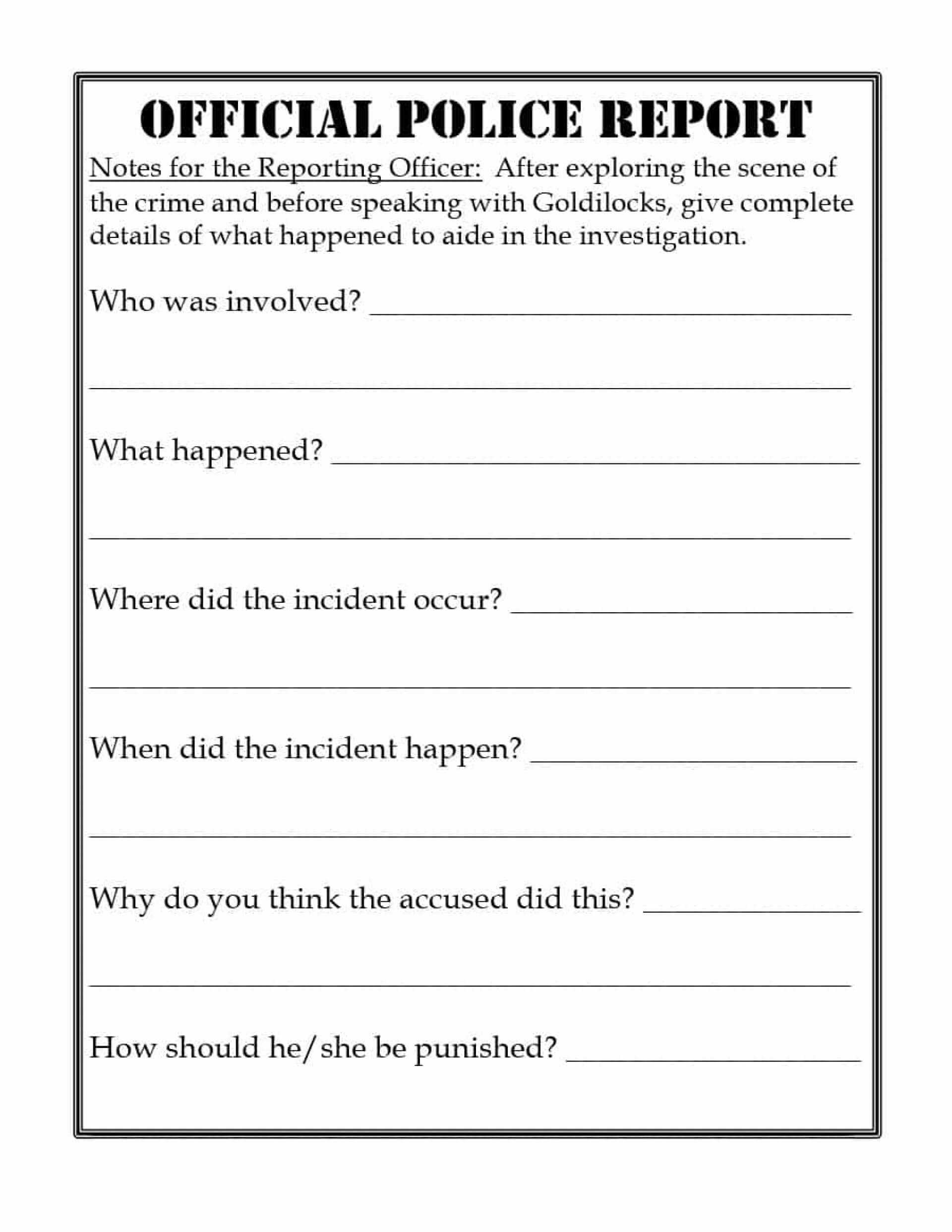 make a police report