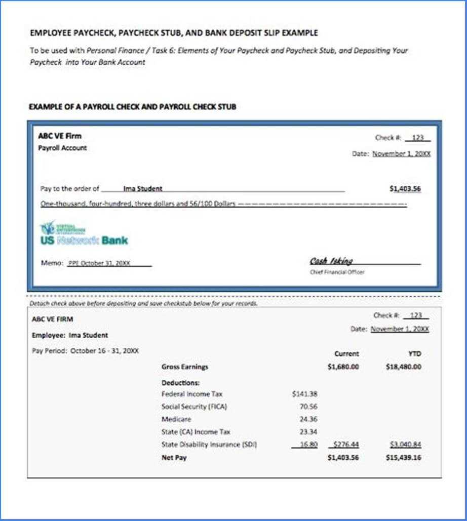 025 Pay Stub Template Word Adp Document Example Excellent With Regard To Pay Stub Template Word Document