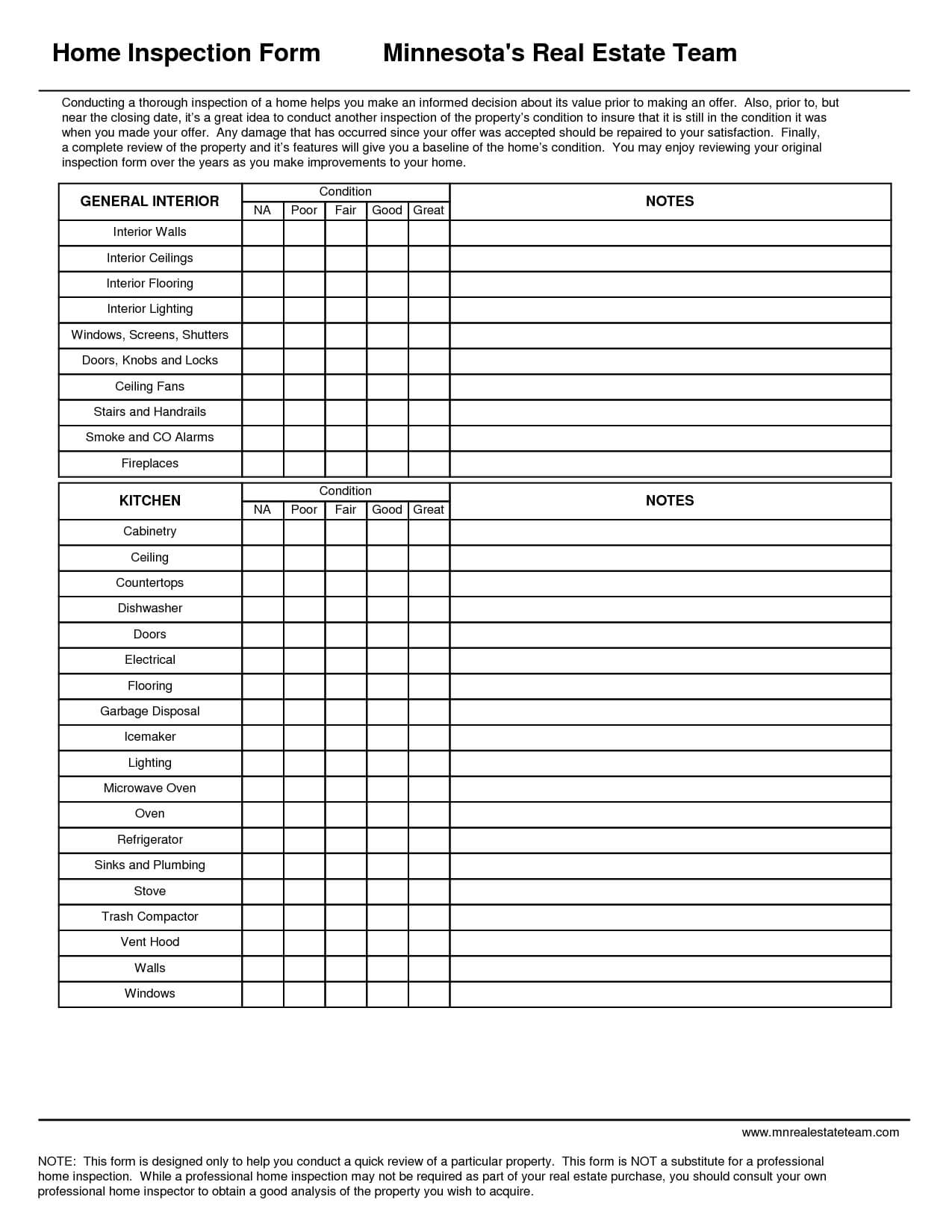 026 Template Ideas 20Free Home20Nspection Forms Pdf Blank With Commercial Property Inspection Report Template
