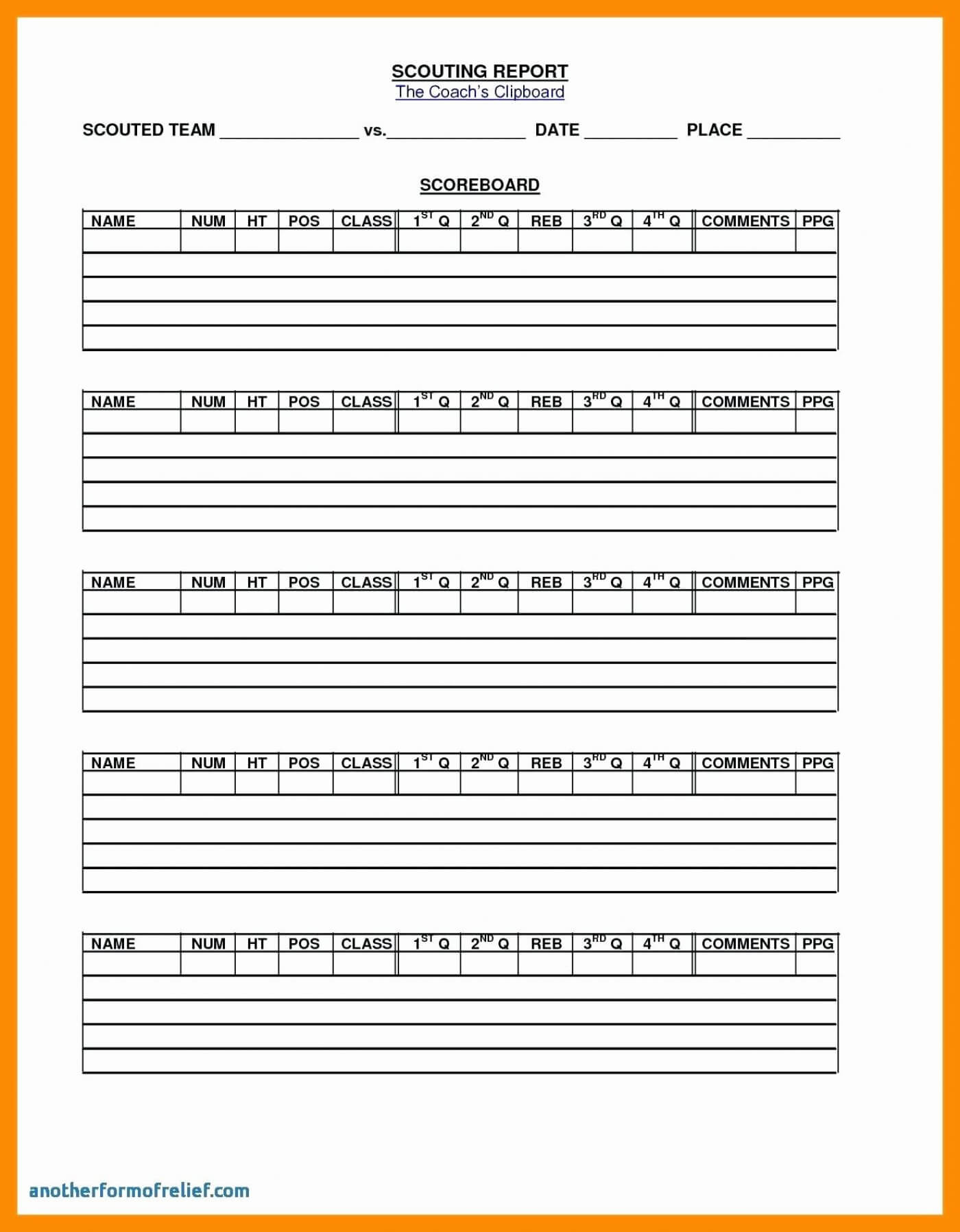 027 Football Depth Chart Template Best Ideas Pdf Google Docs Within Football Scouting Report Template