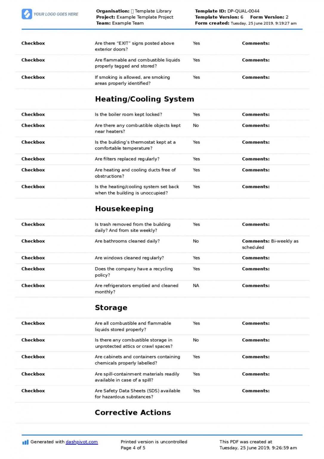 027 Template Ideas Commercial Property Inspection Checklist Pertaining ...