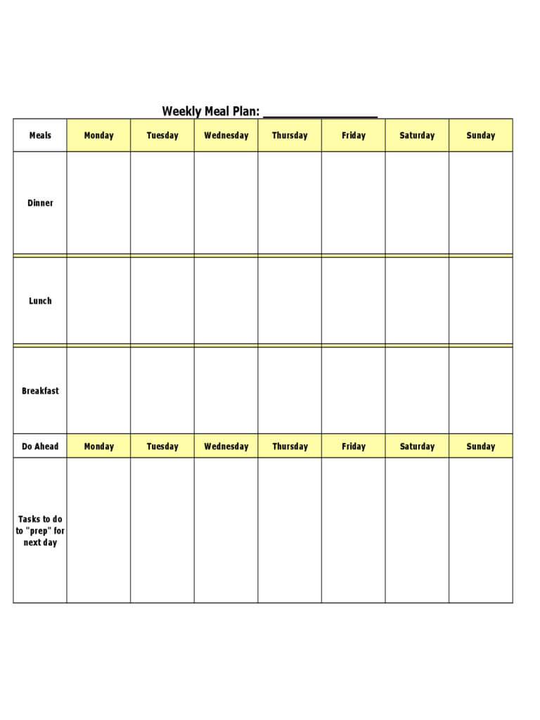 029 Weekly Meal Plan Template Ideas Free Planner Surprising With Regard To Menu Planning Template Word