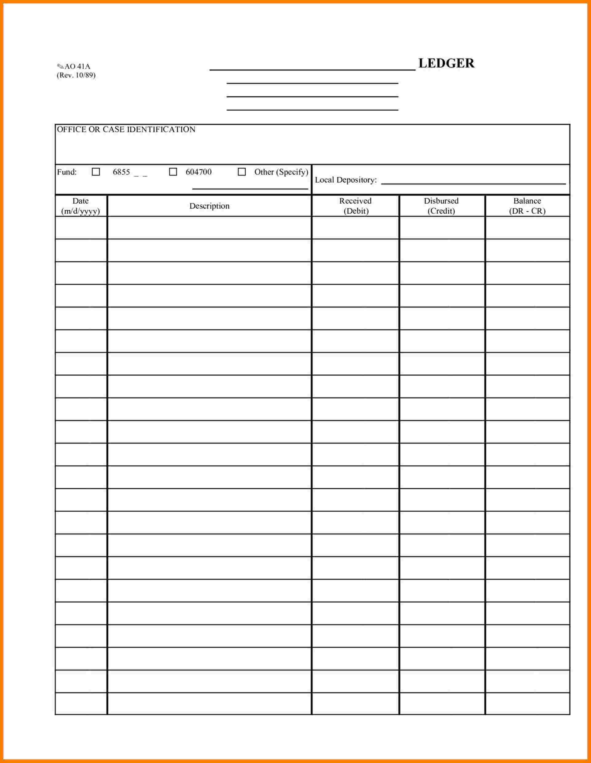 030 Blank Accounting Ledger Sheet Template Geocvcco Free Regarding Blank Ledger Template