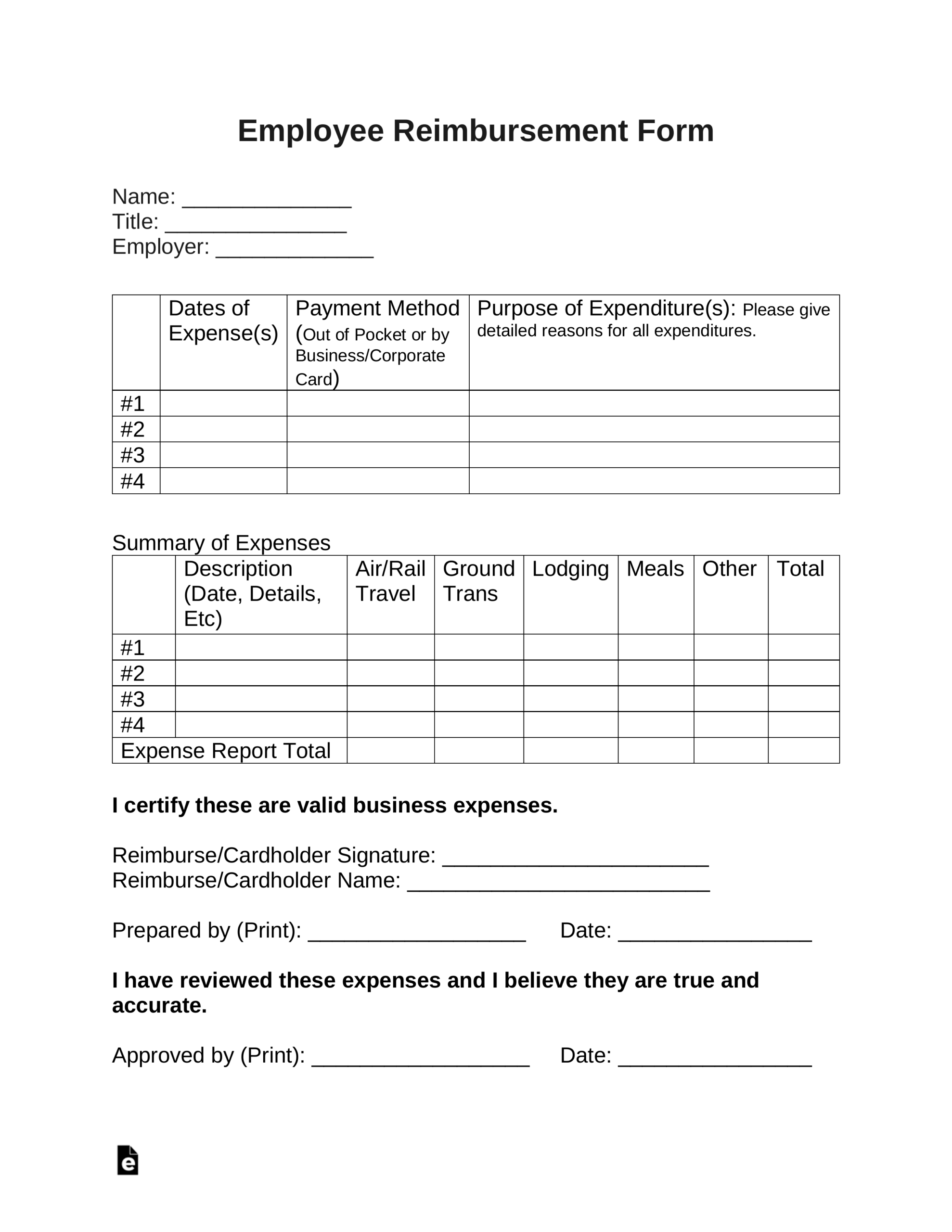 032 Template Ideas Employee Reimbursement Form Travel Intended For Reimbursement Form Template Word