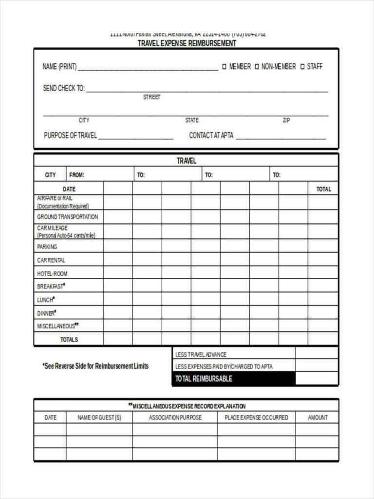 Free Printable Travel Reimbursement Forms Printable Forms Free Online Free Printable Travel Reimbursement Forms Printable Forms Free Online