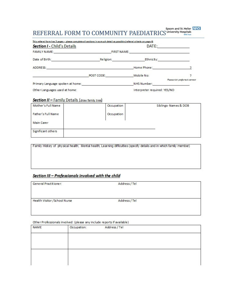 035 Employee Referral Form Template Word Templates Medical With Regard