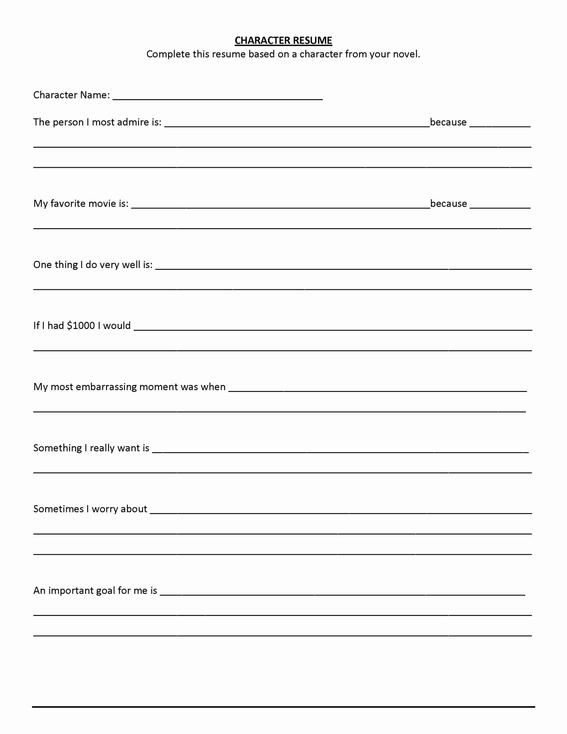 Fillable Printable Resume Templates Printable World Holiday