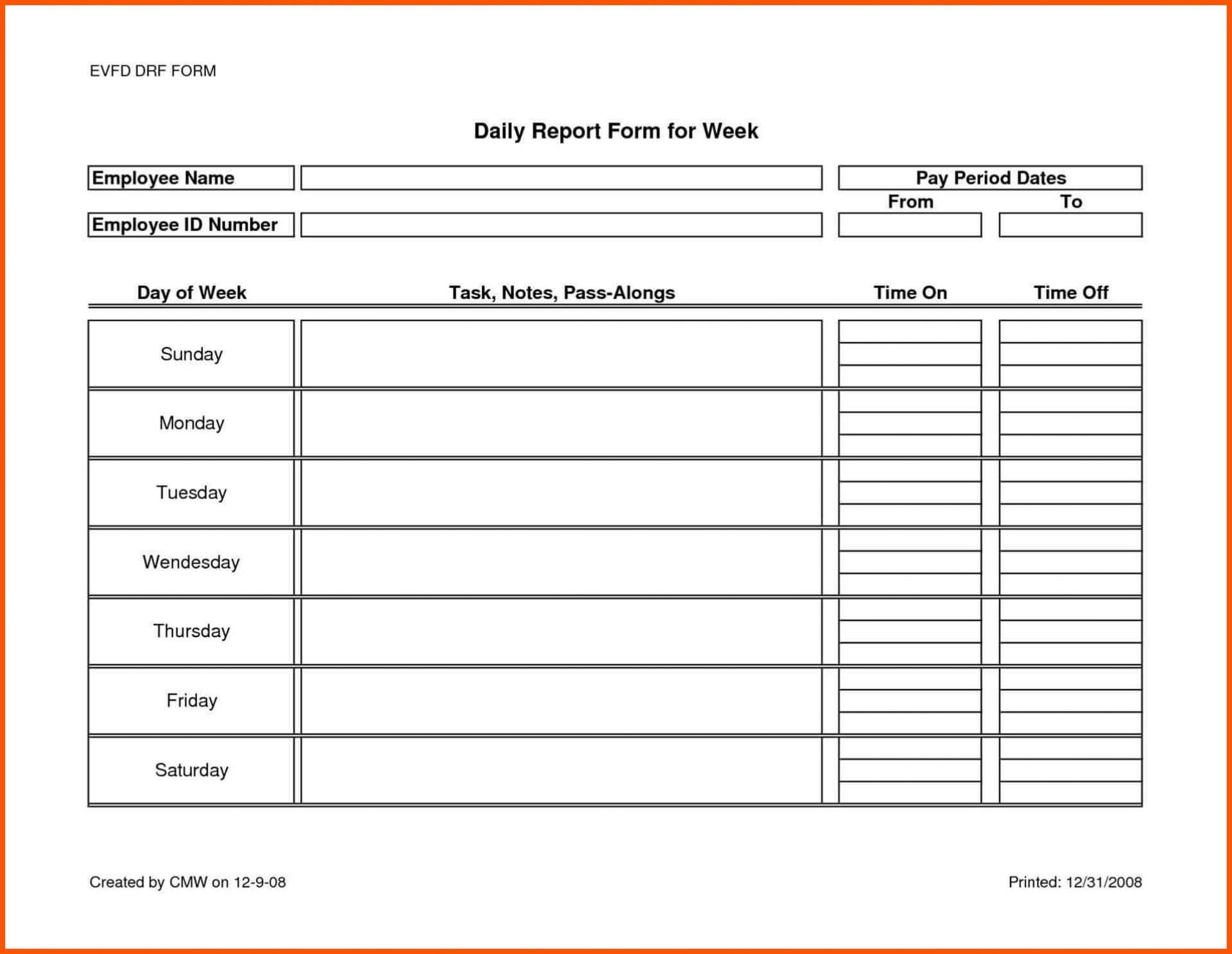 038 Template Ideas Daily Activity Report Tracker Excel Within Activity Report Template Word