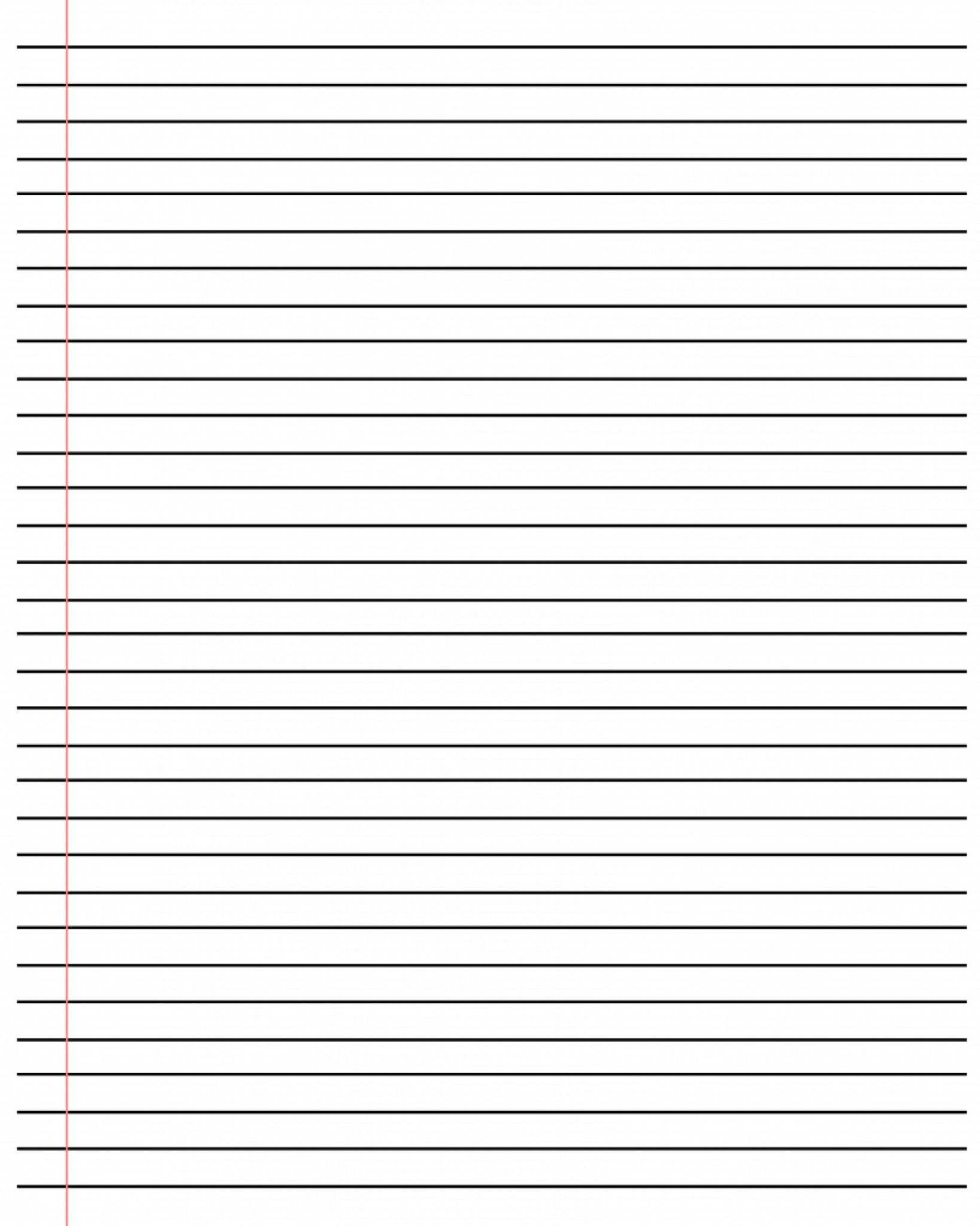 Lined Paper Template Word Printable