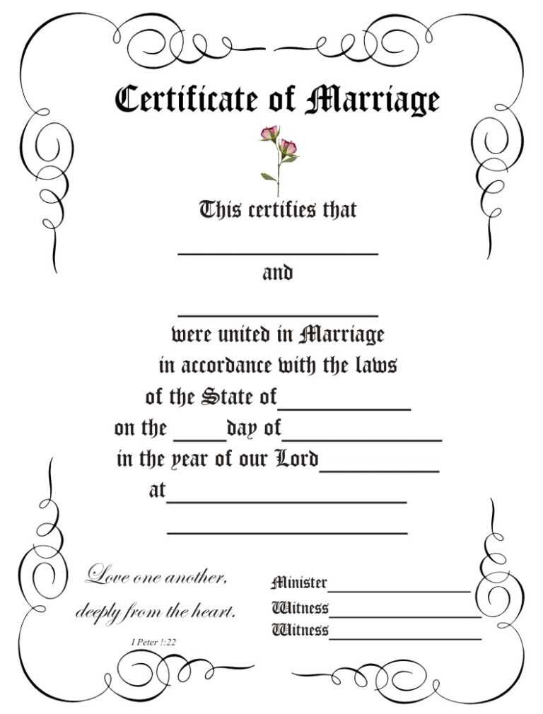 043 Template Ideas Certificate Of Marriage Blank 410781 For Blank 