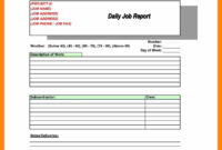 045 Daily Project Report Format Machine Breakdown Template intended for Machine Breakdown Report Template