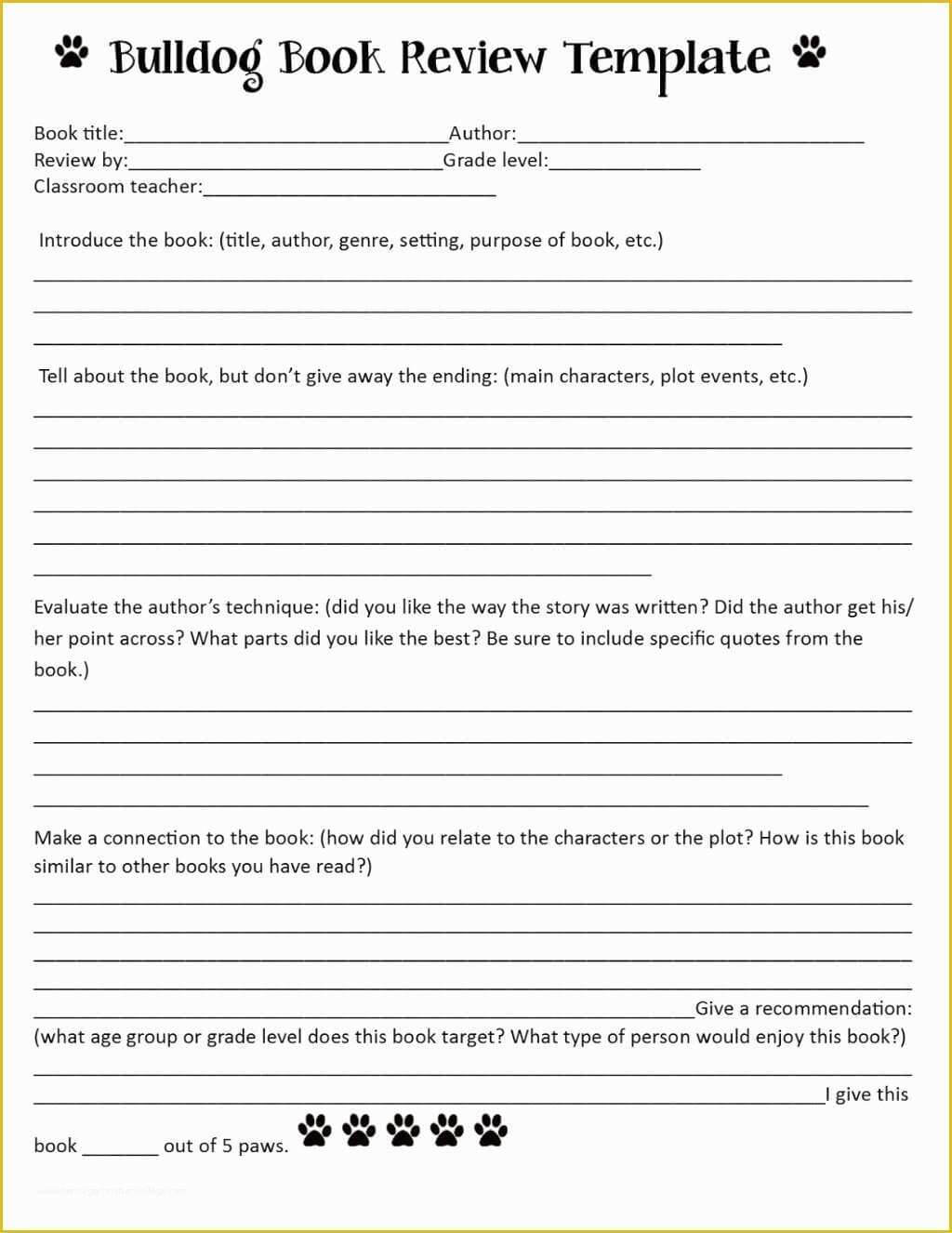 047 Book Template Free Printable Ideas 3Rd Grade Report Of With Regard To Middle School Book Report Template