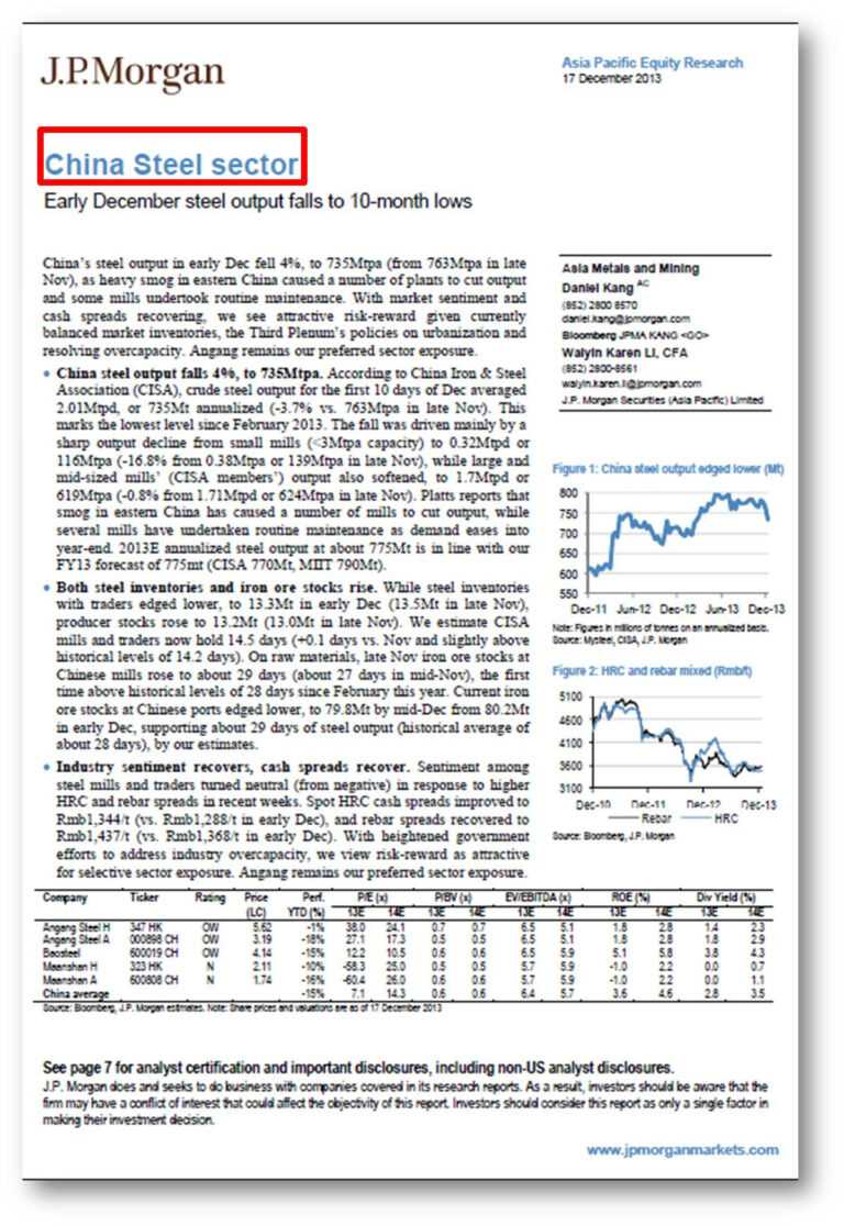 Equity Research Report Template