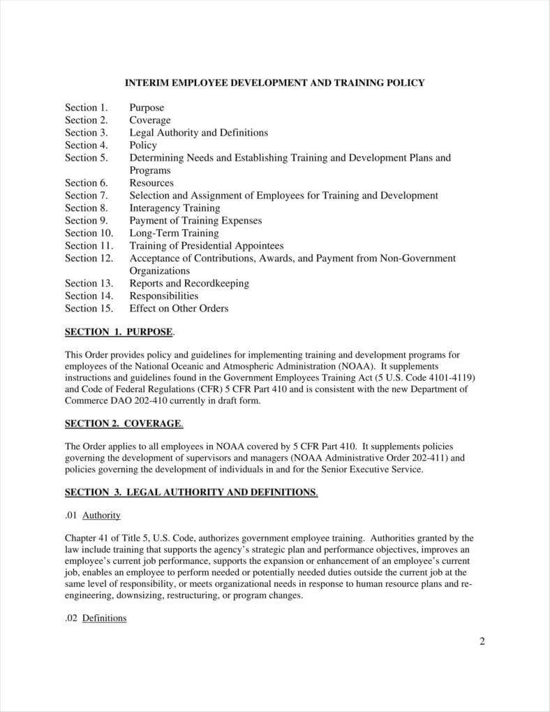 10+ Training Policy Templates Free Pdf Format Download Regarding Training Report Template Format