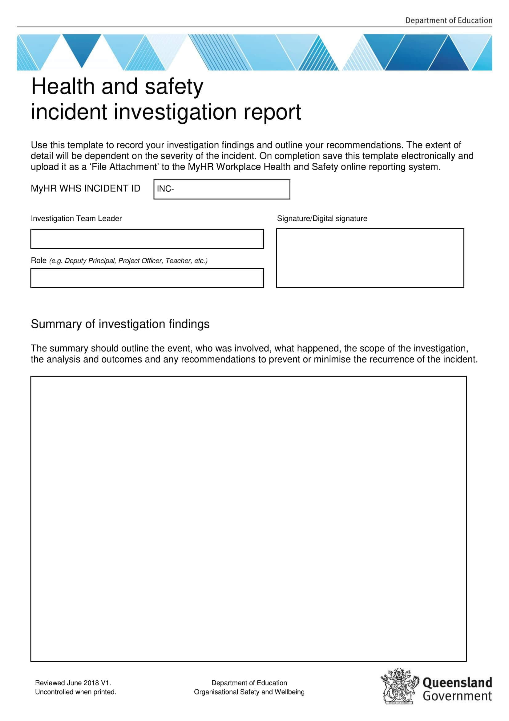 10+ Workplace Investigation Report Examples - Pdf | Examples In Workplace Investigation Report Template