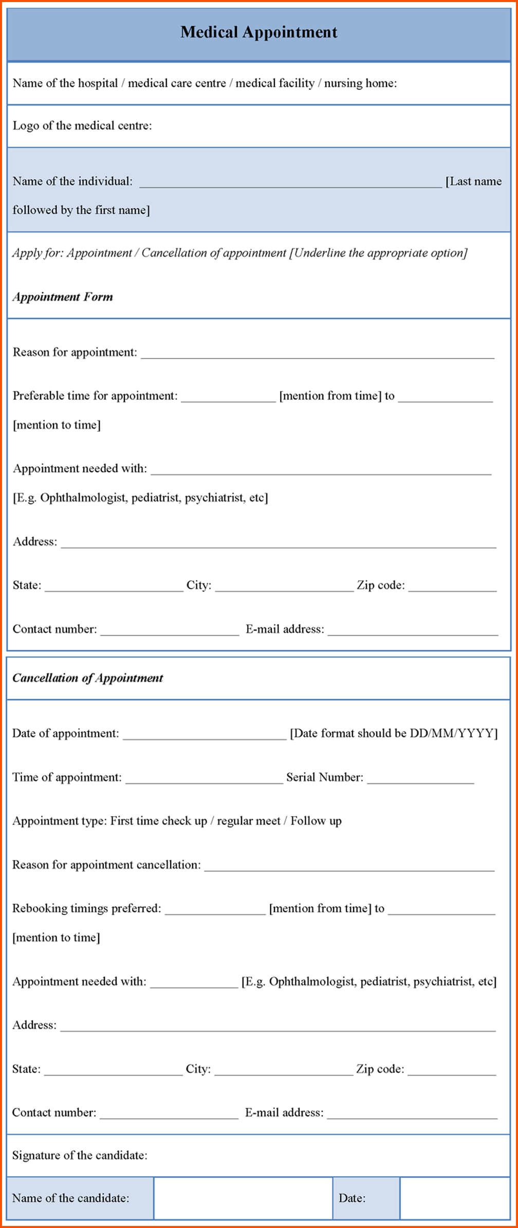 13+ Appointment Cards Template | Survey Template Words Intended For Appointment Card Template Word