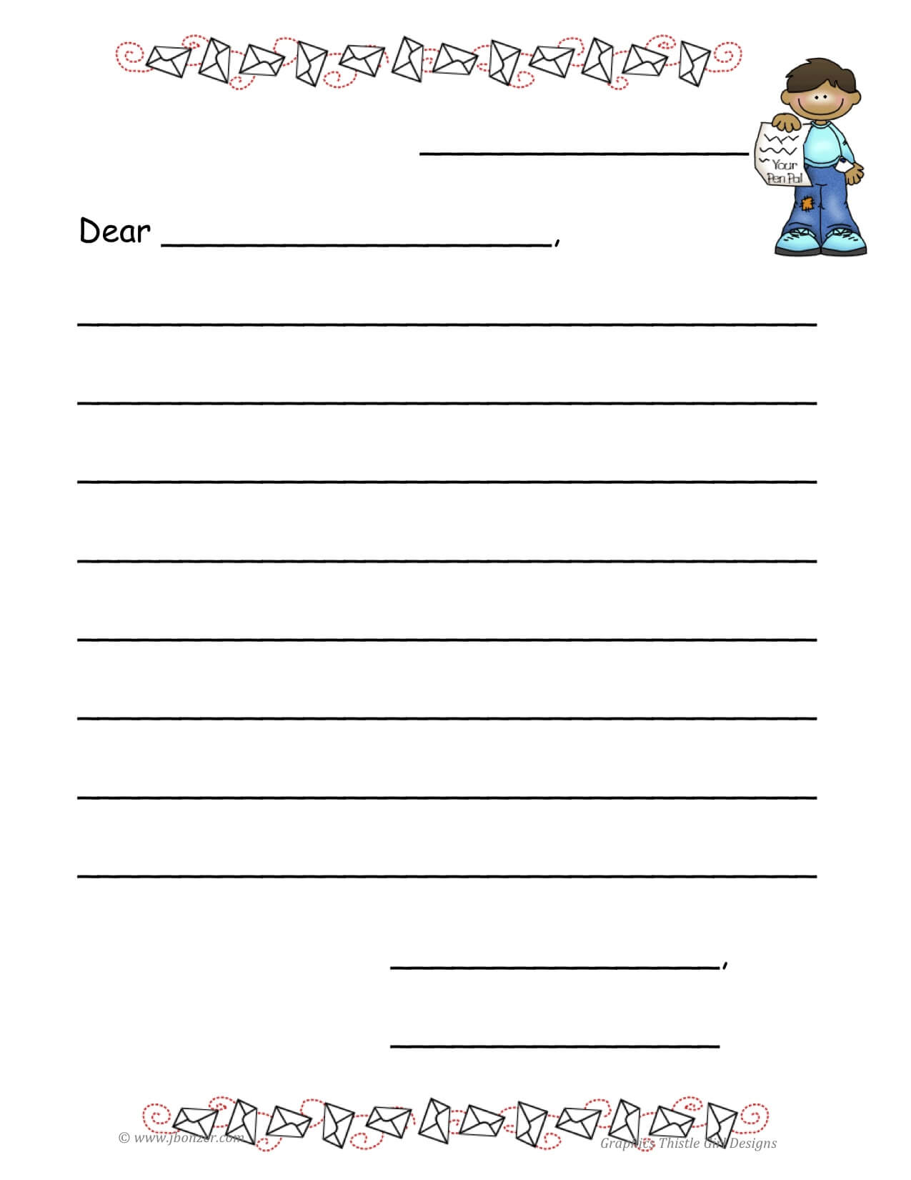13 Best Photos Of Friendly Letter Templates Printable In Blank Letter Writing Template For Kids