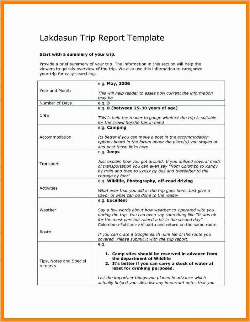 13 + Business Trip Report Examples – Pdf, Word, Apple Pages With Business Trip Report Template