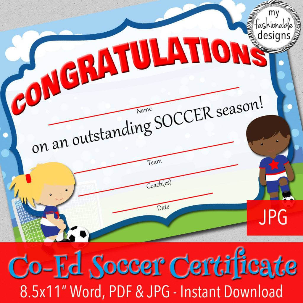 13+ Soccer Award Certificate Examples – Pdf, Psd, Ai Throughout Soccer Certificate Templates For Word