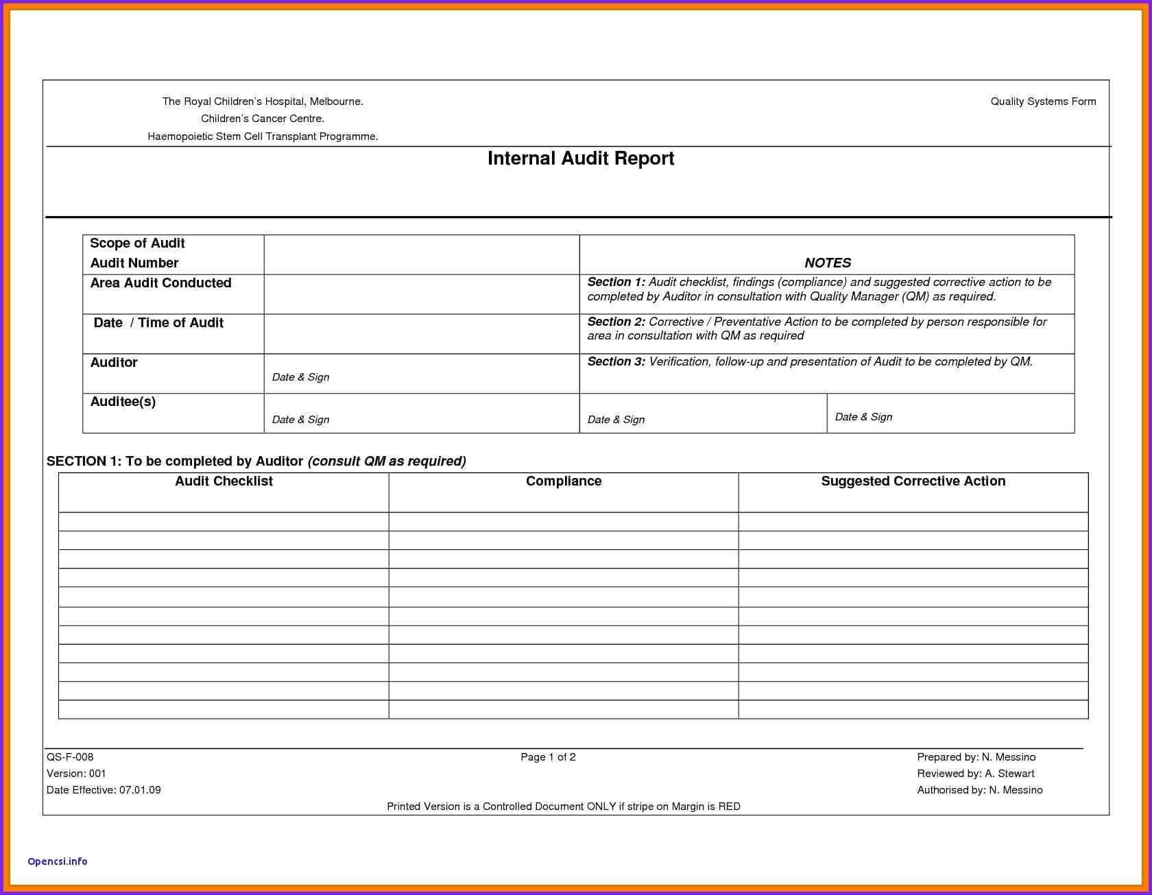 15+ Internal Audit Report Template | Sap Appeal Within Template For Audit Report