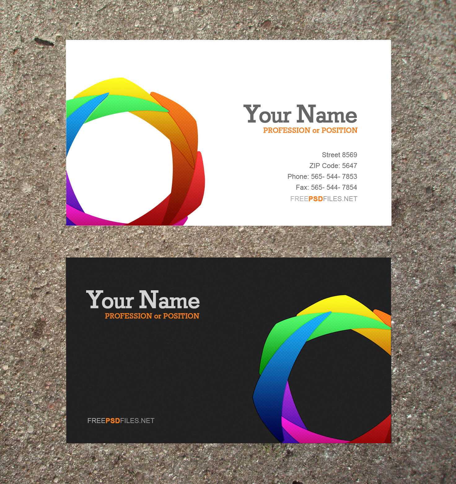 template for business cards free download