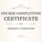 19+ Course Completion Certificate Designs & Templates – Psd Within Training Certificate Template Word Format