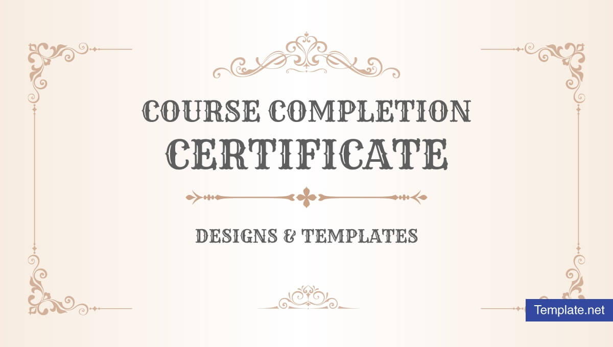 19+ Course Completion Certificate Designs & Templates – Psd Within Training Certificate Template Word Format