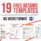 19 Free Resume Templates Download Now In Ms Word On Behance Inside Free Downloadable Resume Templates For Word