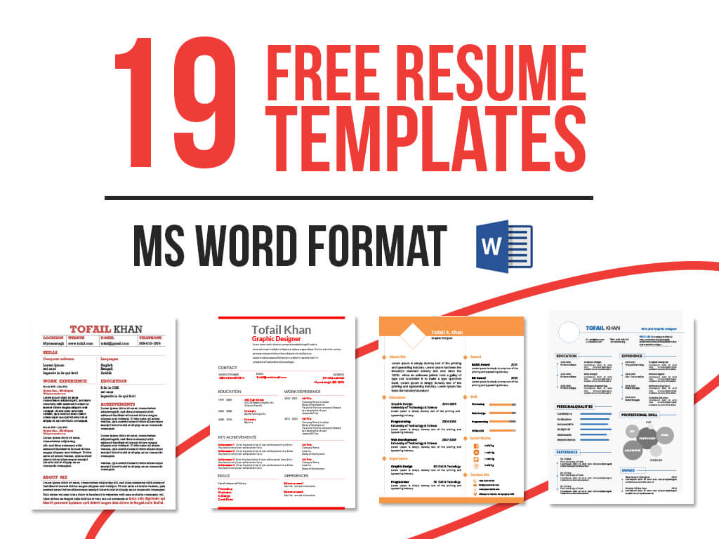 19 Free Resume Templates Download Now In Ms Word On Behance Inside Free Downloadable Resume Templates For Word
