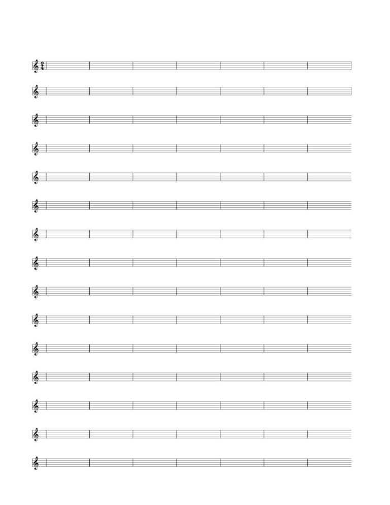 2/4 Time Signature Single Bar Blank Sheet Music | Woo! Jr regarding ...