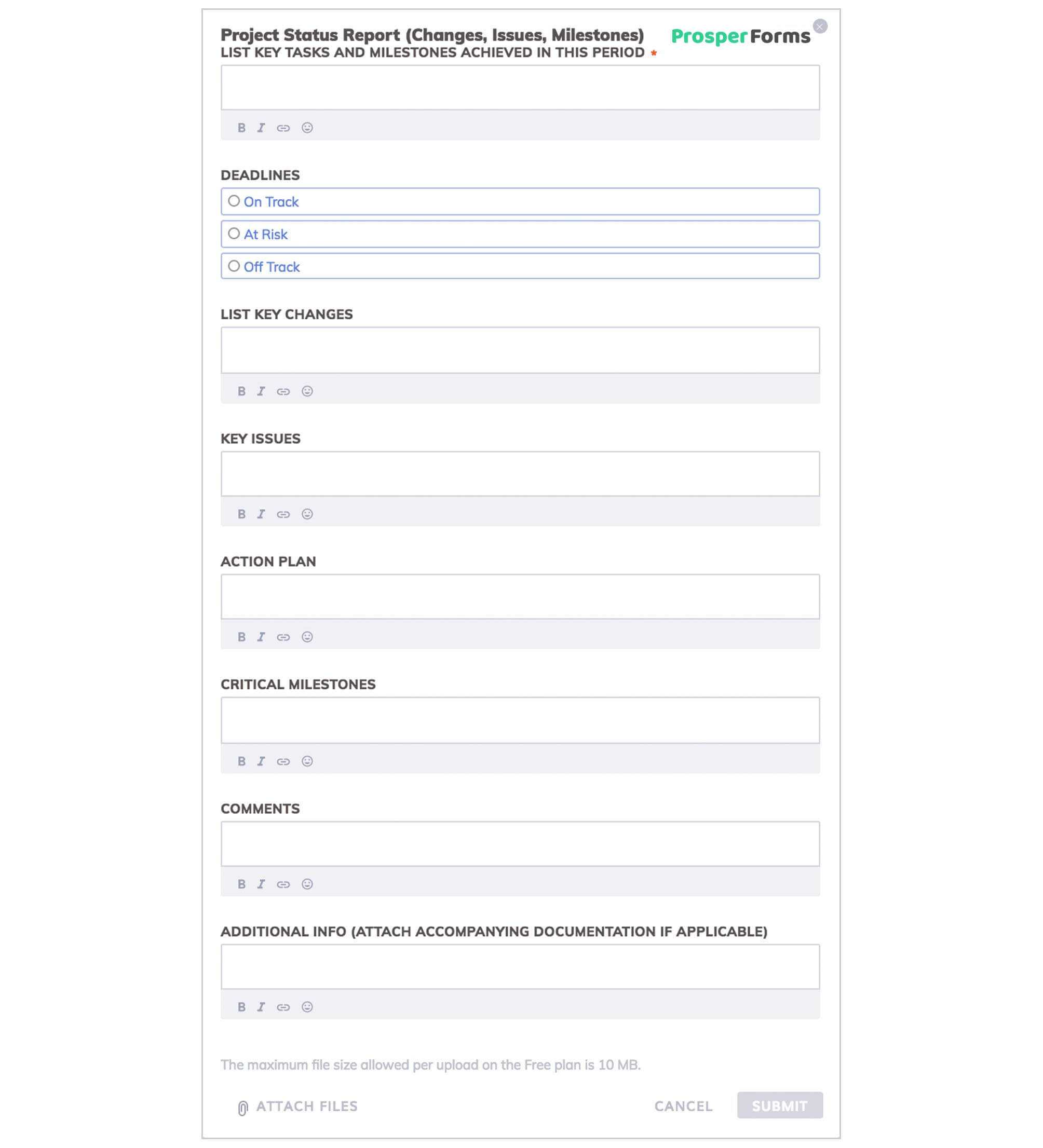 Business Quarterly Report Template