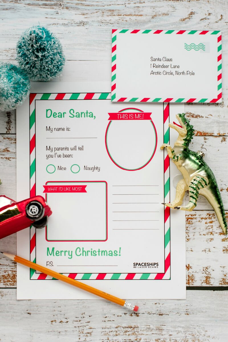 20 Free Printable Letters To Santa Templates – Spaceships In Blank Letter Writing Template For Kids