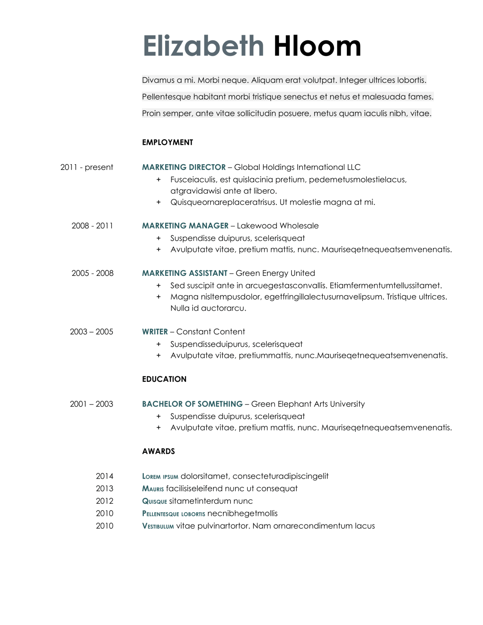 25-best-free-google-docs-resume-templates-riset