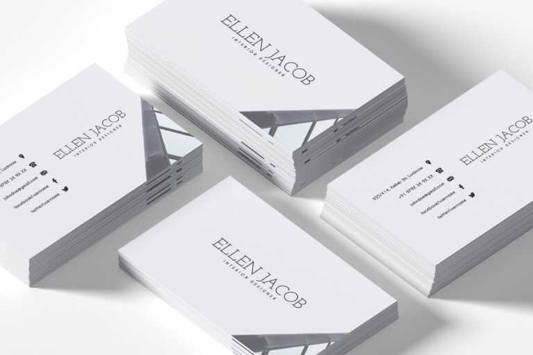 Blank Business Card Template Psd