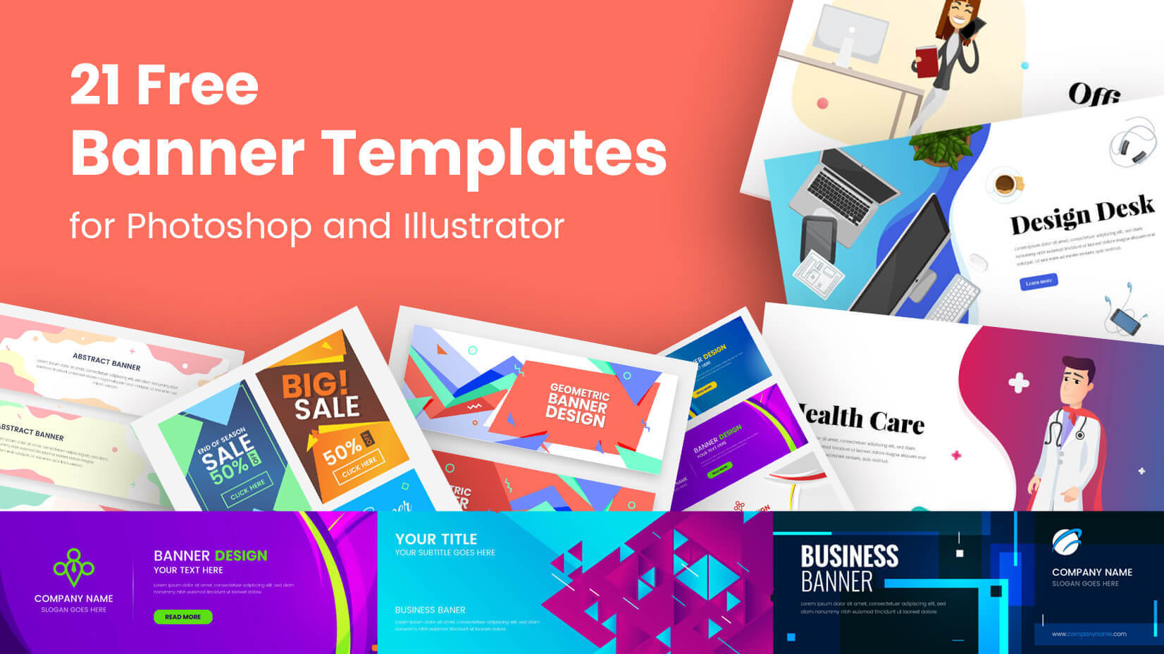 21 Free Banner Templates For Photoshop And Illustrator Regarding Free Website Banner Templates Download