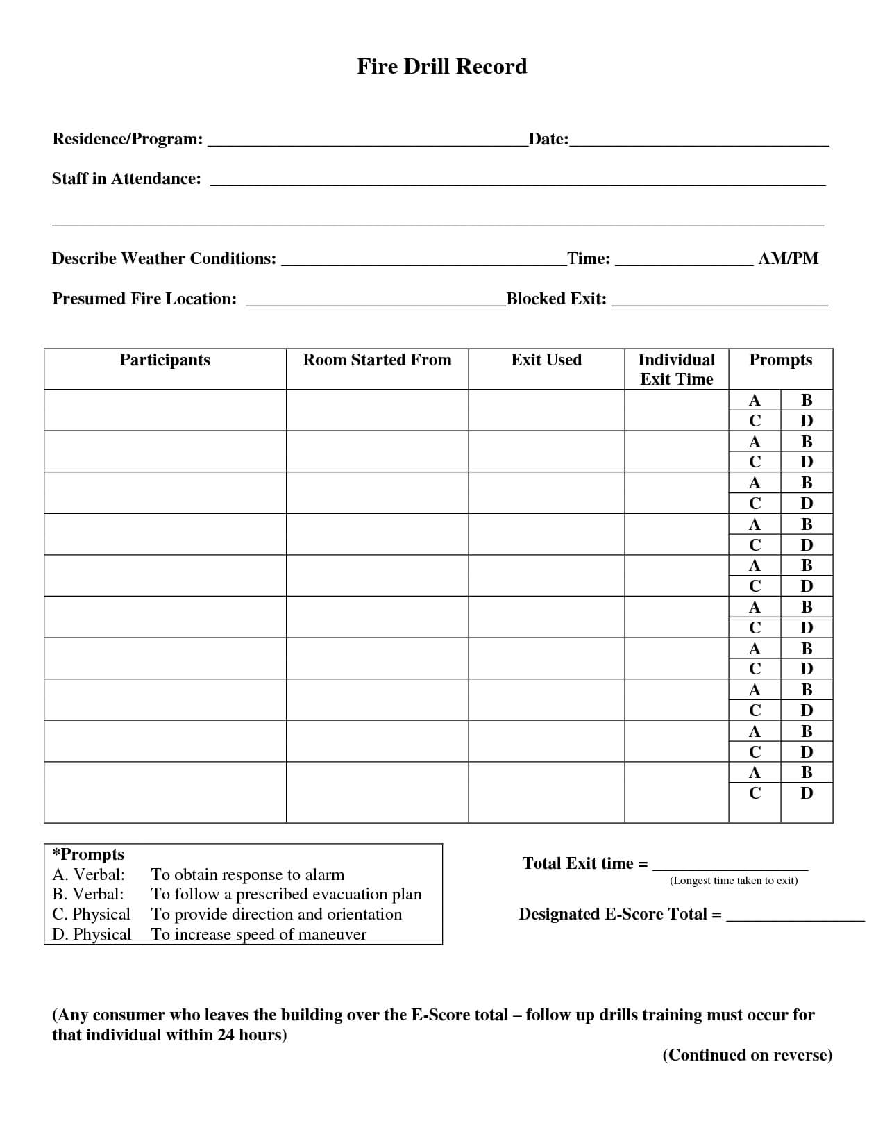 22 Images Of Osha Fire Drill Safety Template | Jackmonster Pertaining To Fire Evacuation Drill Report Template