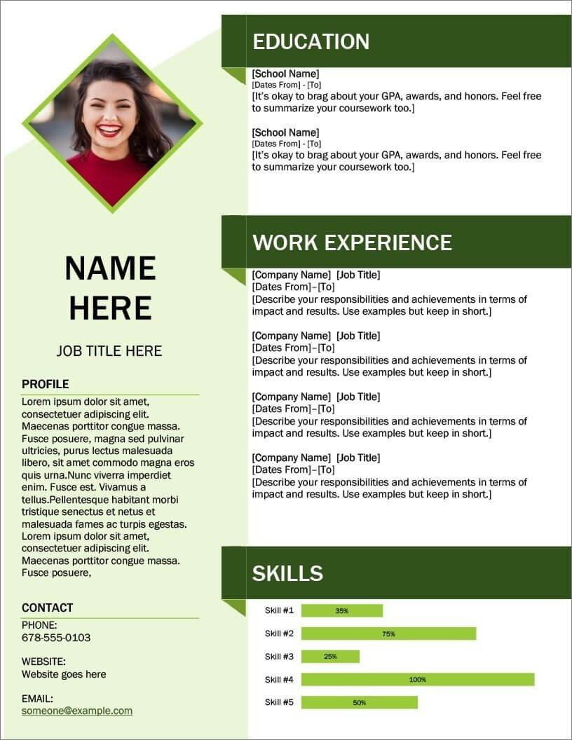 25 Resume Templates For Microsoft Word [Free Download] Pertaining To Free Downloadable Resume Templates For Word