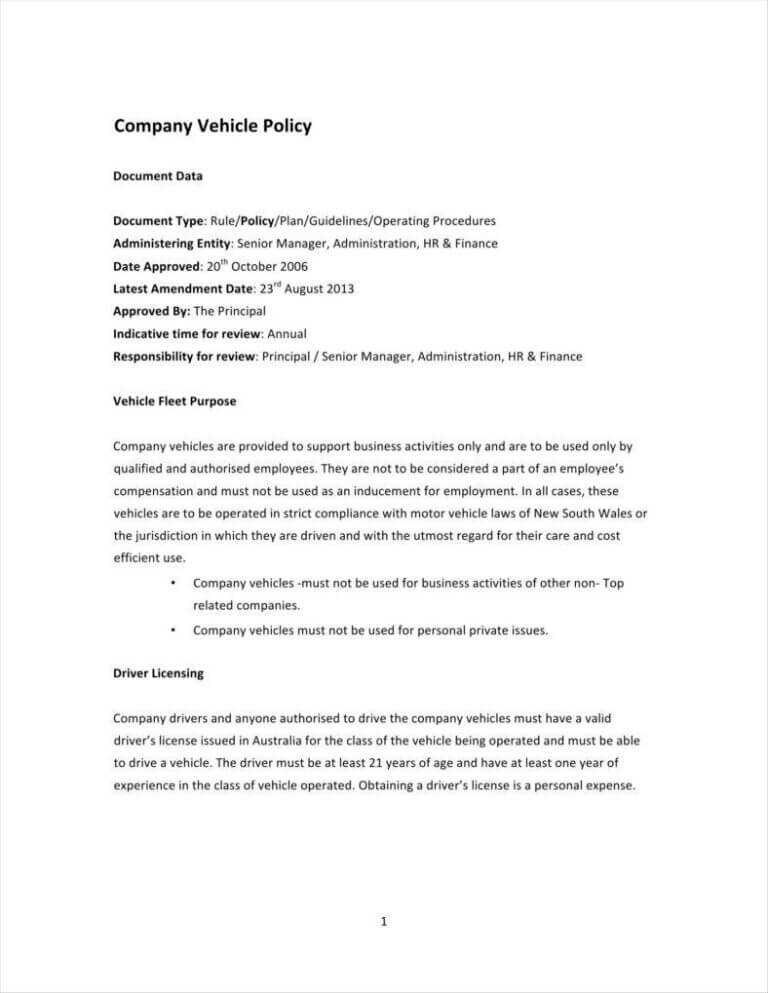 26 Policy Template Samples Free Pdf Word Format Download With 