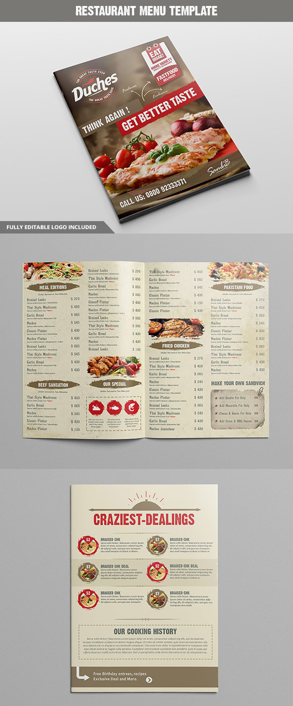 27 Restaurant Menu Templates With Creative Designs In Free Cafe Menu Templates For Word