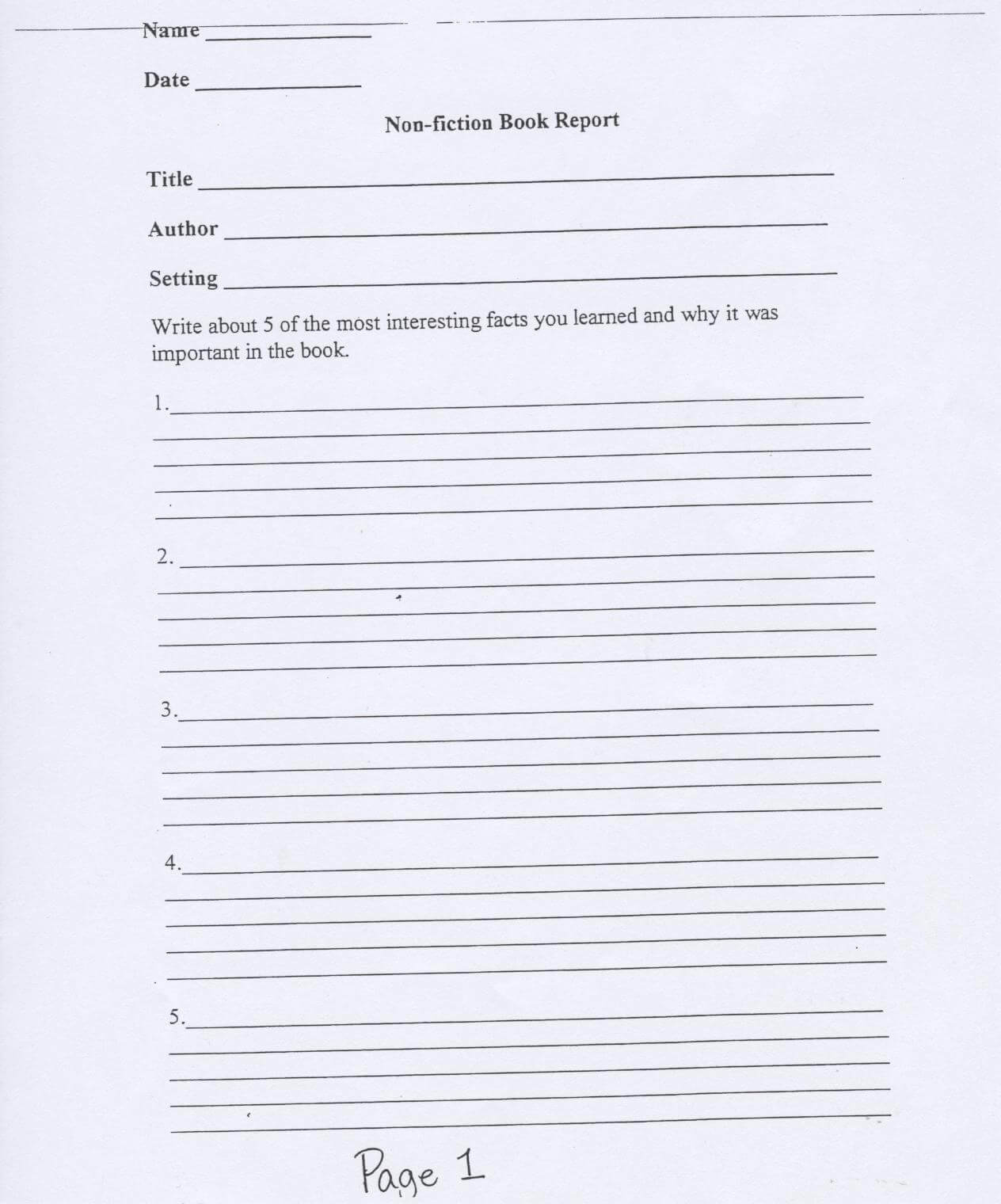 28+ [ Book Report Nonfiction ] | Book Report Non Fiction With Nonfiction Book Report Template