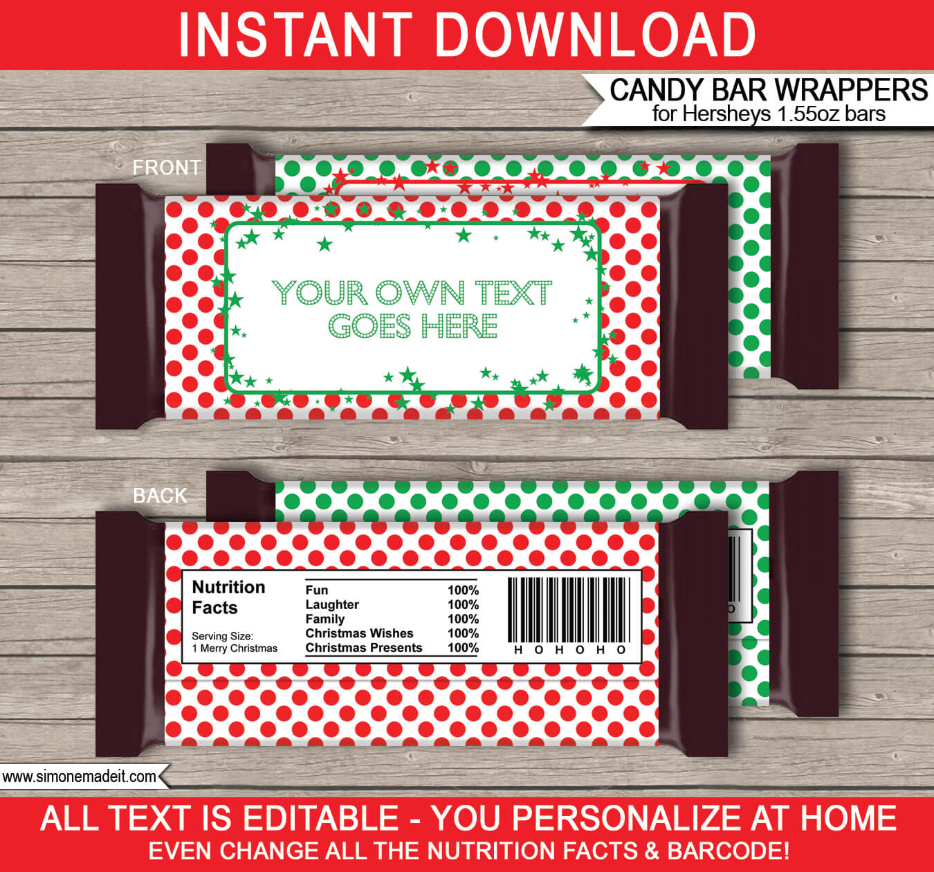 28+ [ Christmas Candy Bar Wrappers Free Template ] | Free For Candy Bar Wrapper Template For Word